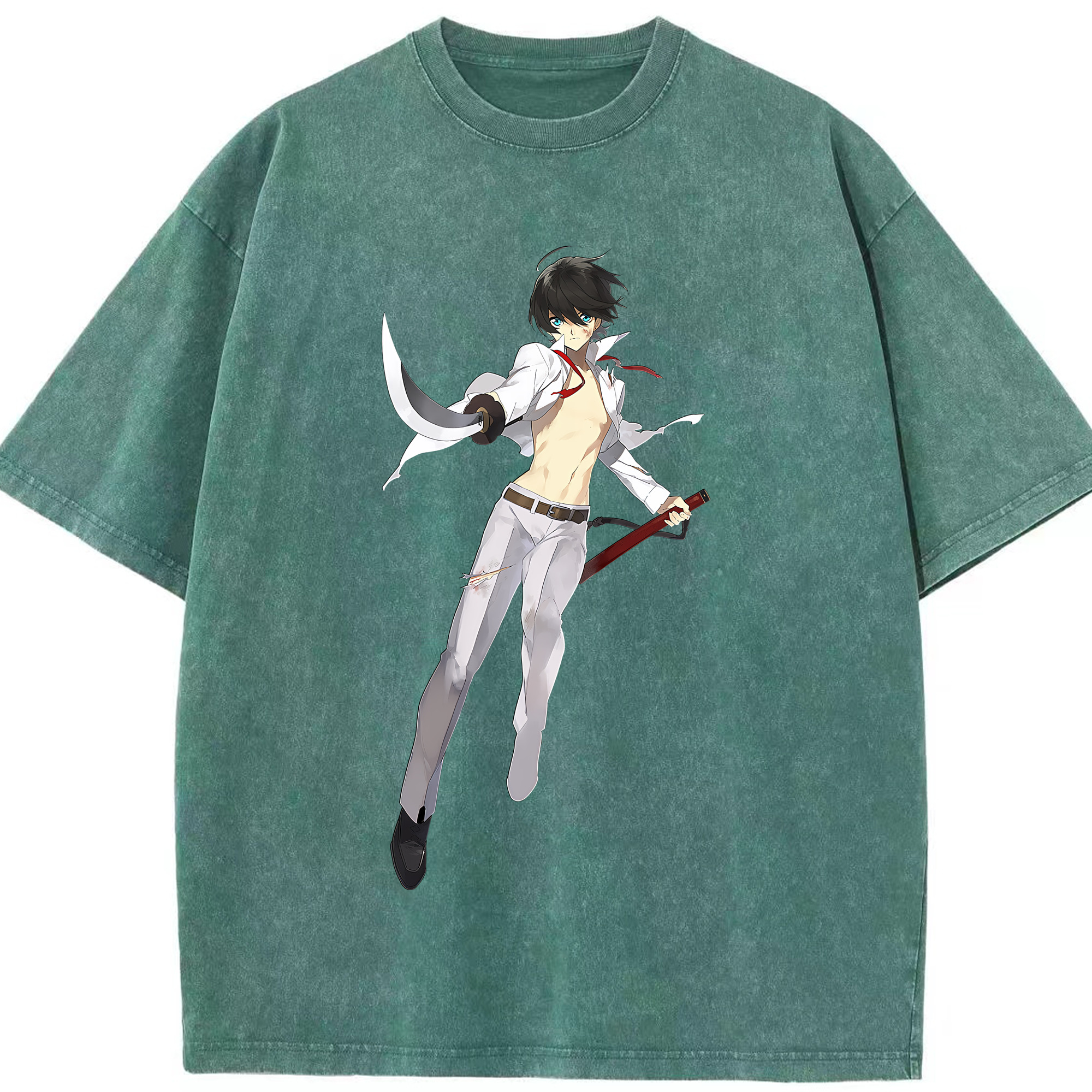 （画像用） 刀剣乱舞 Touken Ranbu 綿100% ヴィンテージ風 半袖Tシャツ（フロントプリント）